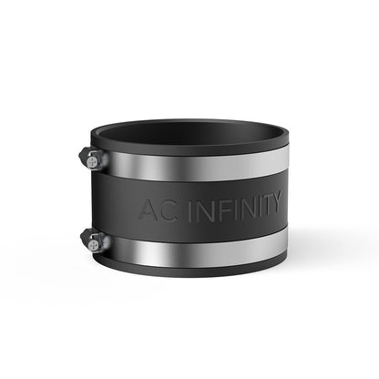 AC Infinity Noise Reduction Clamp, Duct Coupler with Stainless Steel Clamps, 100 mm/150 mm/200 mm