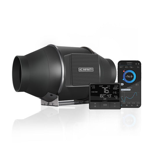 AC Infinity CLOUDLINE T4 – Quiet Inline Duct Fan System with Temperature and Humidity Controller (100 mm)