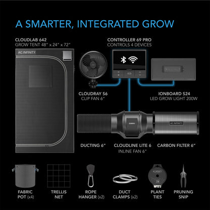 AC Infinity Advance Grow Tent System 60x120x180 – Compleet 2-Plant Systeem met WiFi-Integratie