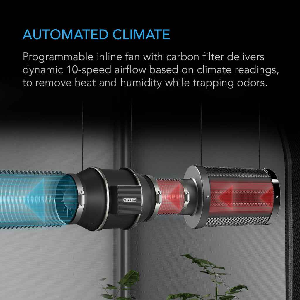 AC Infinity Grow Tent Kit 60×120×180 – Complete Smart Grow Tent System with 200W LED & WiFi – Amsterdam Grow Supplier