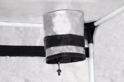 150 mm ventilatie openingen kweektent / grow tent with 6 inch ventilation ports / Growzelt mit 150 mm Lüftungsöffnungen