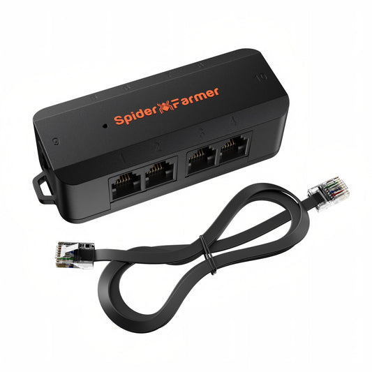 Spider Farmer 10-Port GGS Pro Adapter RJ12 uitbreidingshub | Spider Farmer 10-Port GGS Pro Adapter RJ12 expansion hub | Spider Farmer 10-Port GGS Pro Adapter RJ12 Erweiterungshub