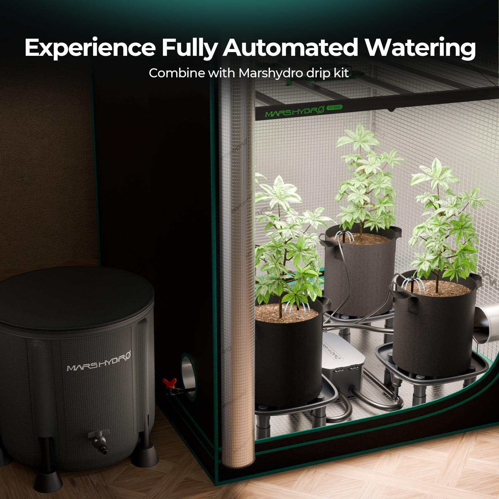 Mars Hydro automatisch runoff drainagesysteem voor planten | Mars Hydro automatic runoff drainage system for plants | Mars Hydro automatisches Ablauf-Drainagesystem für Pflanzen