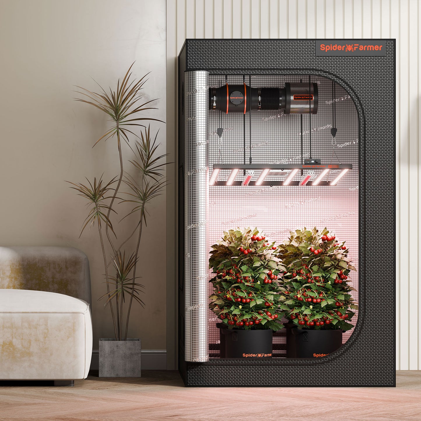 Roodlichtbalk voor onderlicht in kweektent | Under-canopy red spectrum bar | Unterlicht Rotlichtbalken Growbox