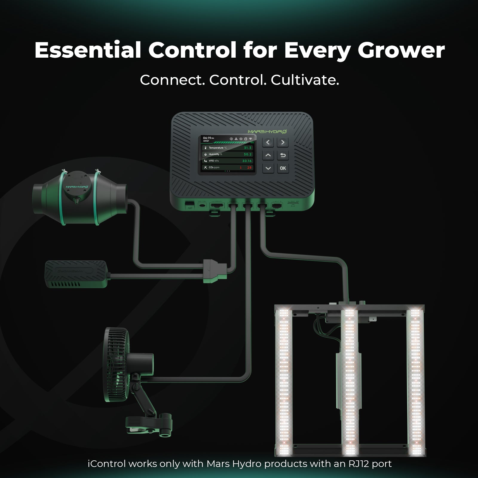 Complete Mars Hydro kweekset met ventilatie | Grow kit with fan & filter | Growset mit Belüftung