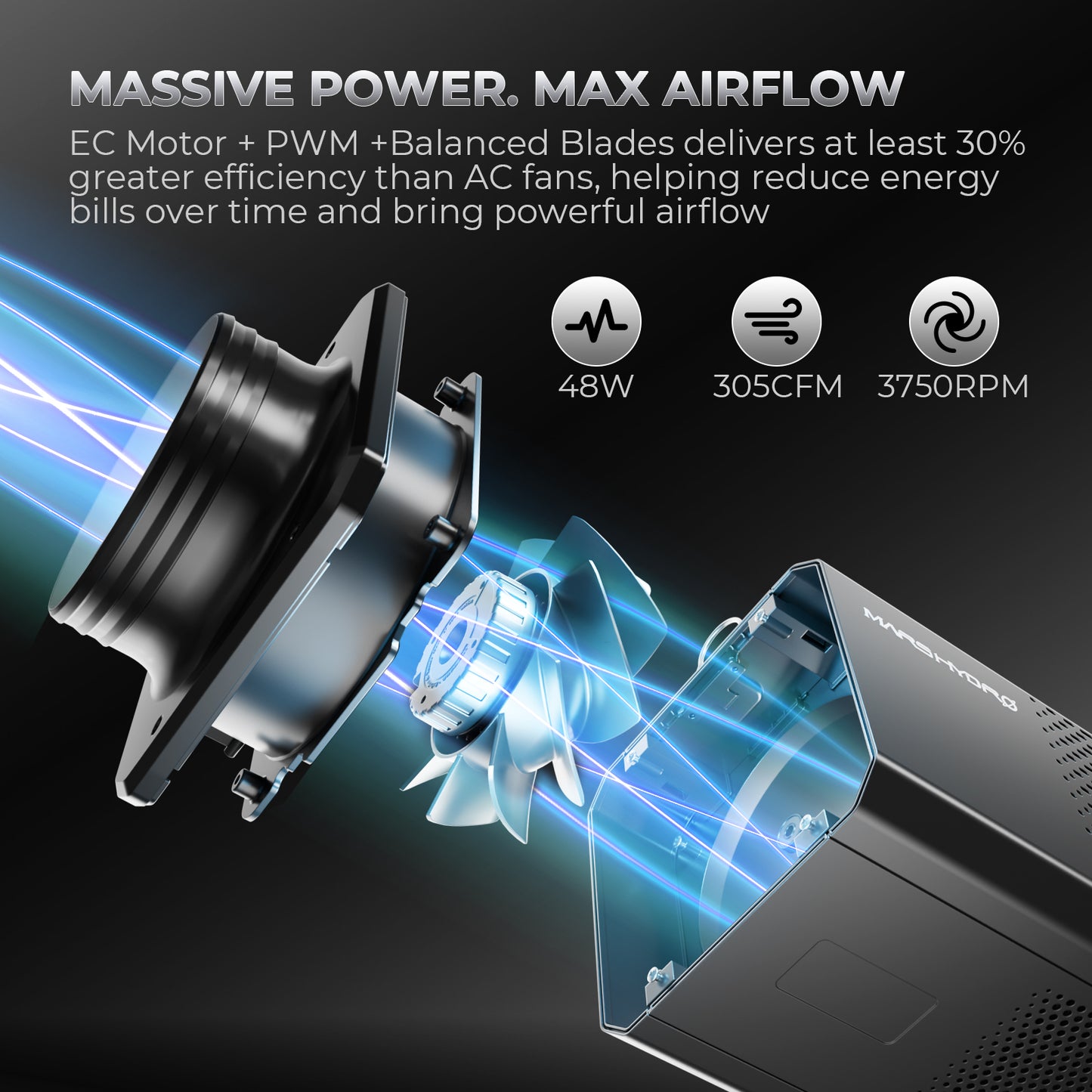 Mars Hydro Airone6 2-in-1 ventilatiesysteem voor kweektent | Mars Hydro Airone6 2-in-1 ventilation system for grow tent | Mars Hydro Airone6 2-in-1 Belüftungssystem für Growzelt