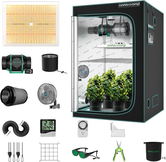 Mars Hydro Growers Kit TSW2000 Full Grow 120x120x200cm mit Geschwindigkeitsregler oder Smart Monitor