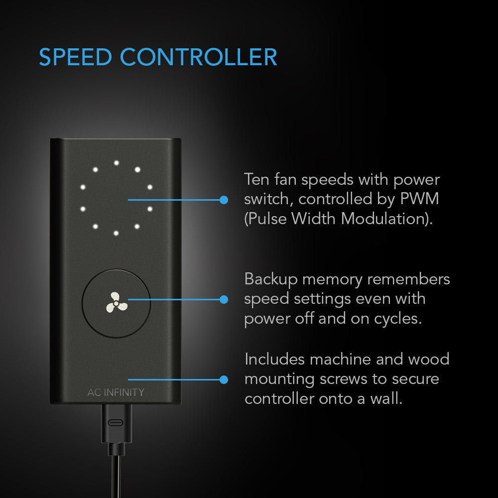 AC Infinity CLOUDLINE A4 165 CFM inline ventilator ventilatiesysteem / inline duct fan 165 CFM ventilation system / Inline Lüfter 165 CFM Belüftungssystem