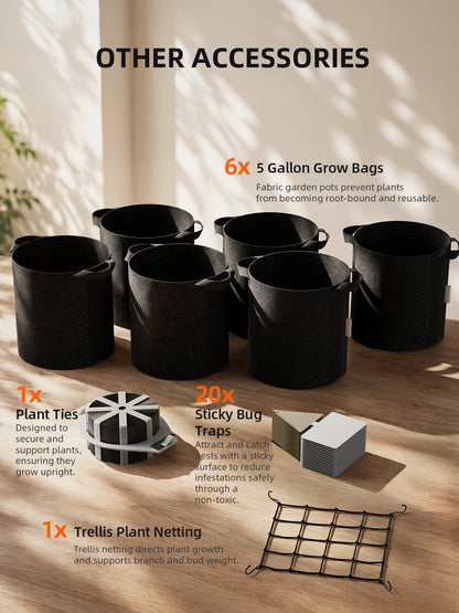 Spider Farmer SF4000 Premium grow kit met koolstoffilter | Spider Farmer SF4000 Premium grow kit with carbon filter | Spider Farmer SF4000 Premium Grow Set mit Aktivkohlefilter