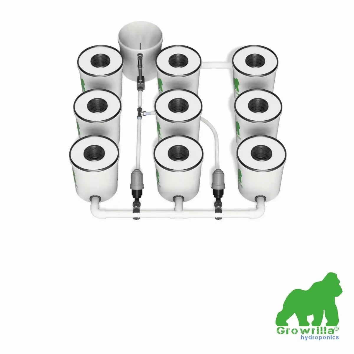 Growrilla (R)DWC PRO Hydroponiksystem – 9 Eimer