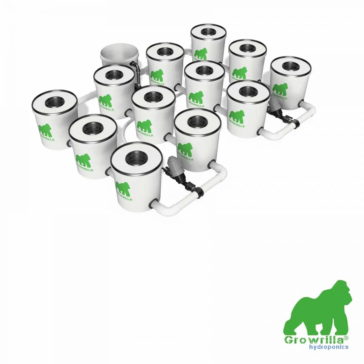 Growrilla (R)DWC PRO Hydroponic System – 12 Buckets