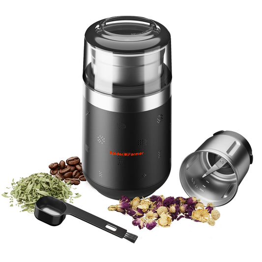 Spider Farmer elektrische kruidenmolen 150W met 70g capaciteit | Spider Farmer 150W electric herb grinder with 70g capacity | Spider Farmer elektrische Kräutermühle 150W mit 70g Kapazität